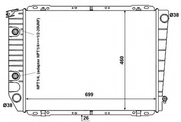 NRF 50371 Радіатор, охолодження двигуна