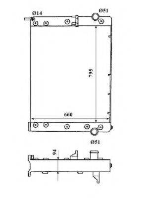 AVA QUALITY COOLING ME2202 Радіатор, охолодження двигуна