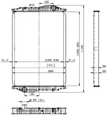 NRF 509892 Радіатор, охолодження двигуна