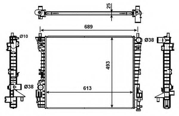 NRF 53020 Радіатор, охолодження двигуна