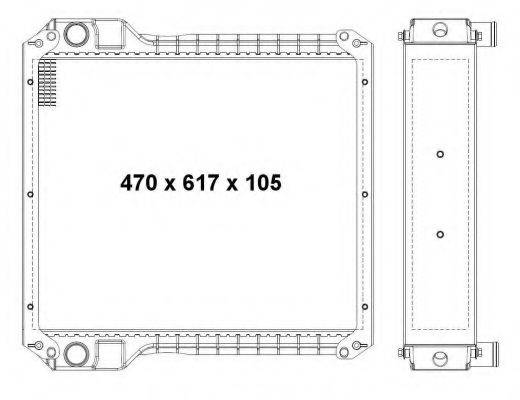 NRF 54068 Радіатор, охолодження двигуна