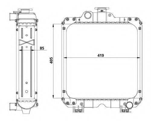 NRF 54098 Радіатор, охолодження двигуна