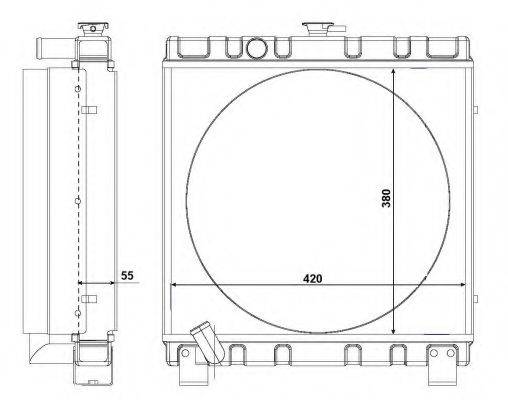 NRF 54105 Радіатор, охолодження двигуна