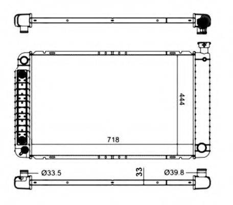 NRF 56013 Радіатор, охолодження двигуна