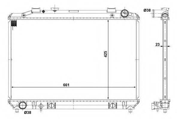 NRF 56117 Радіатор, охолодження двигуна
