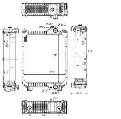 NRF 58571 Радіатор, охолодження двигуна