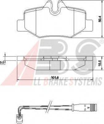A.B.S. P50051 Комплект гальмівних колодок, дискове гальмо