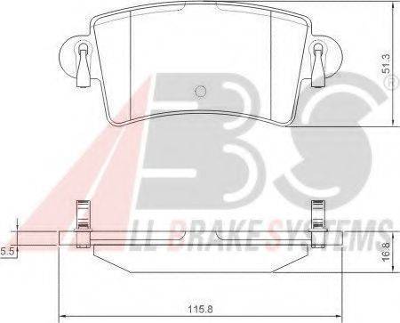 A.B.S. P59040 Комплект гальмівних колодок, дискове гальмо