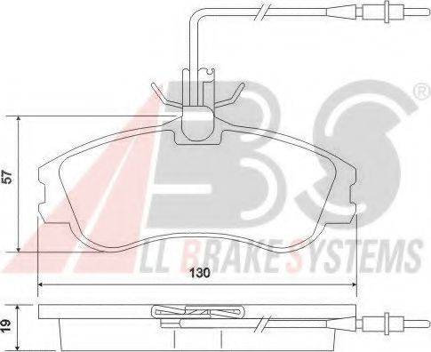 A.B.S. P61060 Комплект гальмівних колодок, дискове гальмо