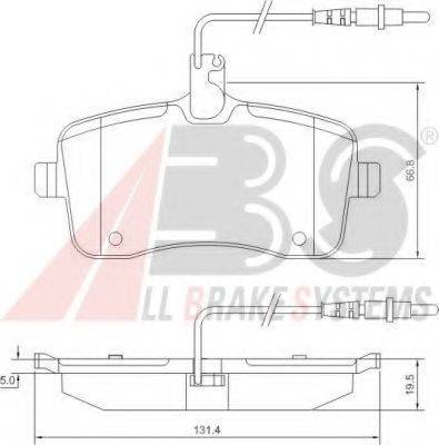 A.B.S. P61077 Комплект гальмівних колодок, дискове гальмо