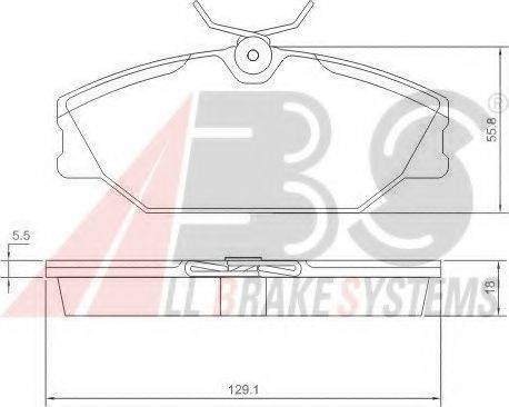 A.B.S. P68027 Комплект гальмівних колодок, дискове гальмо