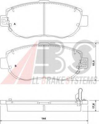 A.B.S. P83037 Комплект гальмівних колодок, дискове гальмо