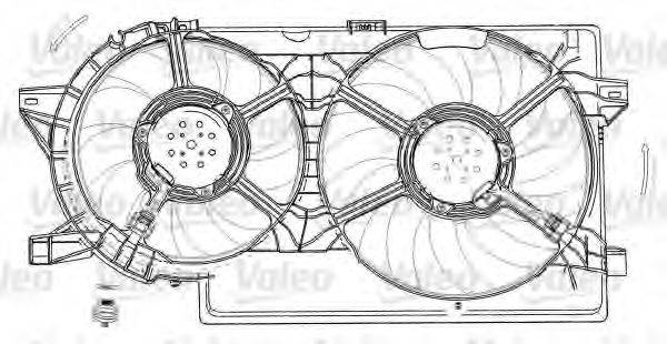 CHRYSLER 5142995AA Електродвигун, вентилятор радіатора