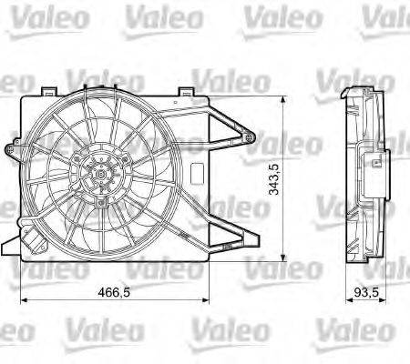 VAUXHALL 90541538 Вентилятор, охолодження двигуна