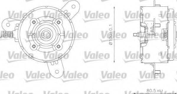 VALEO 698339 Електродвигун, вентилятор радіатора