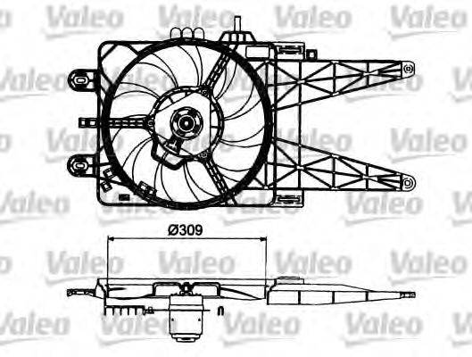 VALEO FS1248 Електродвигун, вентилятор радіатора