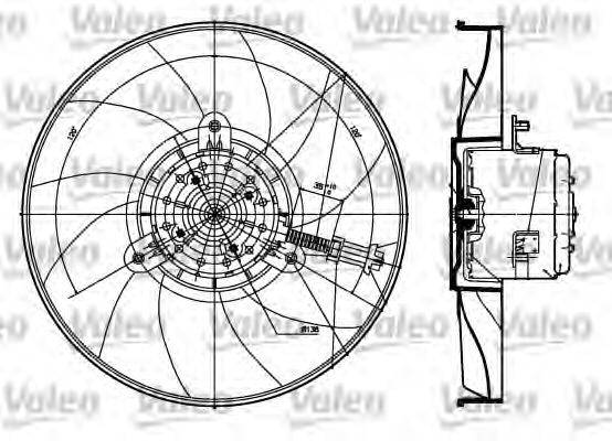 VALEO 698530 Вентилятор, охолодження двигуна