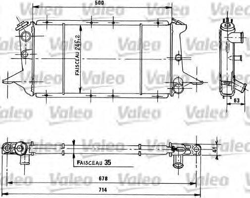 VALEO 730051 Радіатор, охолодження двигуна