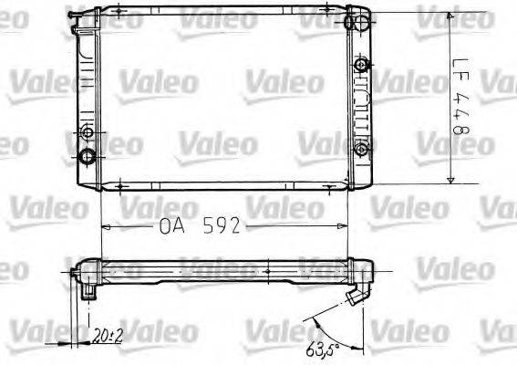 VALEO 730095 Радіатор, охолодження двигуна