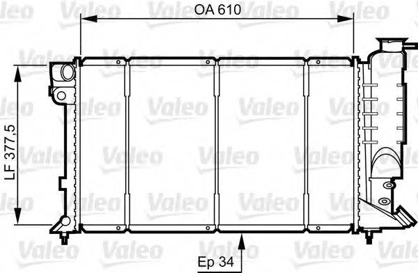 VALEO RC1045 Радіатор, охолодження двигуна