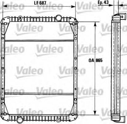 VALEO TC144 Радіатор, охолодження двигуна