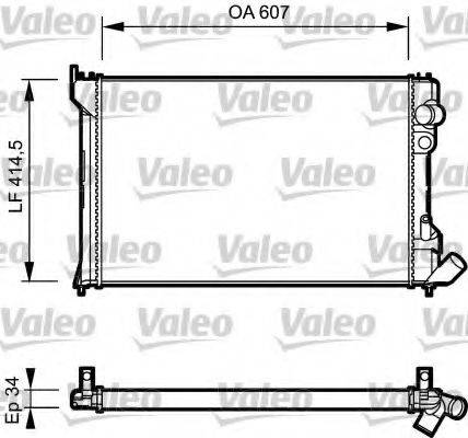 VALEO RC1051 Радіатор, охолодження двигуна