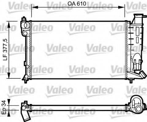 VALEO RC1047 Радіатор, охолодження двигуна