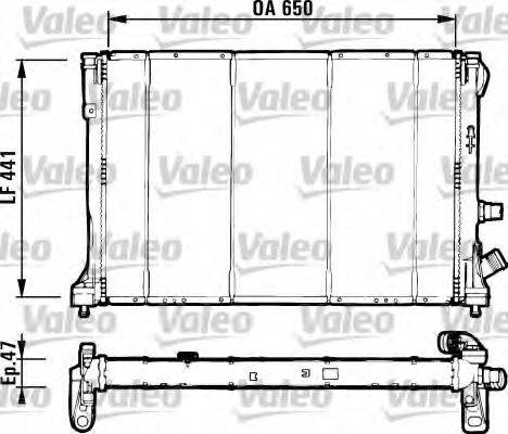 VALEO RC1040 Радіатор, охолодження двигуна