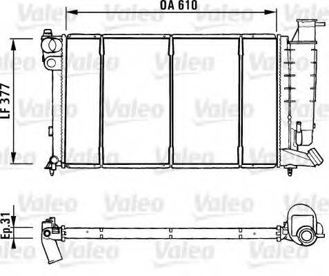 VALEO RC1046 Радіатор, охолодження двигуна