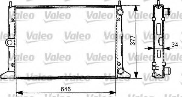 VALEO TH123 Радіатор, охолодження двигуна