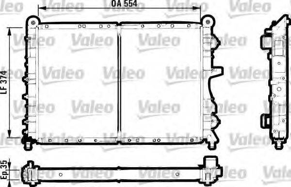 VALEO RC122 Радіатор, охолодження двигуна
