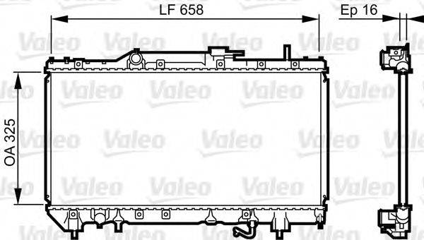 NPS T156A87 Радіатор, охолодження двигуна