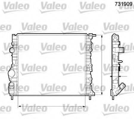 VALEO TH167 Радіатор, охолодження двигуна