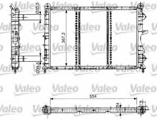 VALEO RC129 Радіатор, охолодження двигуна