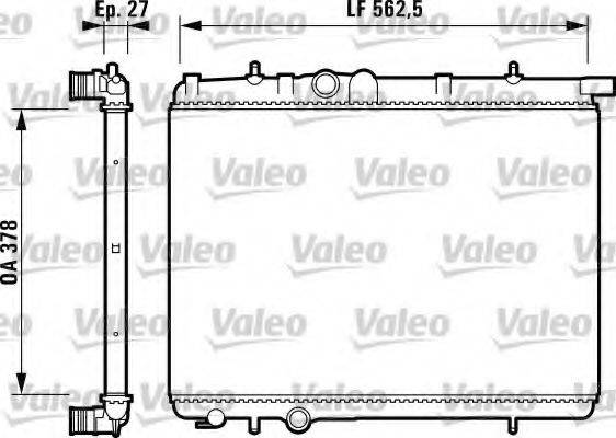 VALEO 732841 Радіатор, охолодження двигуна