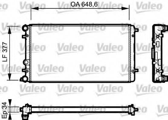 VW 1C0121253D Радіатор, охолодження двигуна