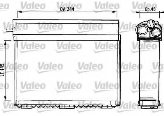 VALEO T383 Теплообмінник, опалення салону