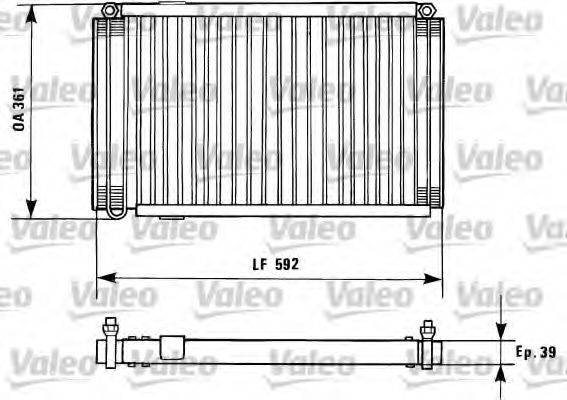 VALEO CA222 Конденсатор, кондиціонер