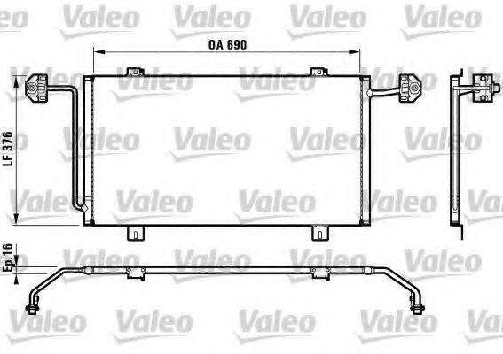 VALEO CA1030 Конденсатор, кондиціонер