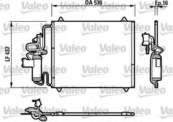 VALEO CA1102 Конденсатор, кондиціонер