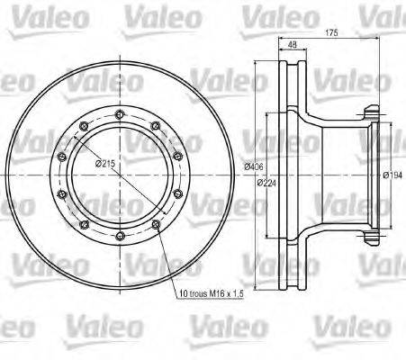 VALEO 187013 гальмівний диск