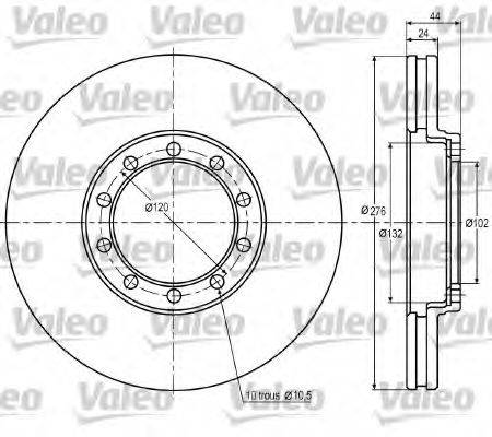 VALEO 187019 гальмівний диск