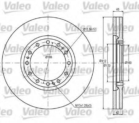 VALEO DF900 гальмівний диск