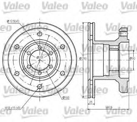 VALEO DF904 гальмівний диск