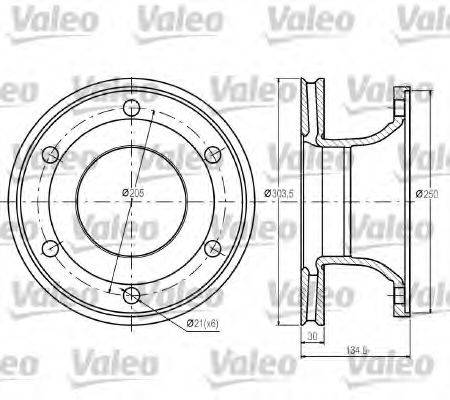 VALEO DF998 гальмівний диск