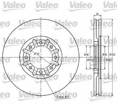 VALEO 187047 гальмівний диск