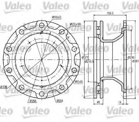 VALEO 187067 гальмівний диск