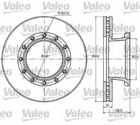 VALEO DF996 гальмівний диск