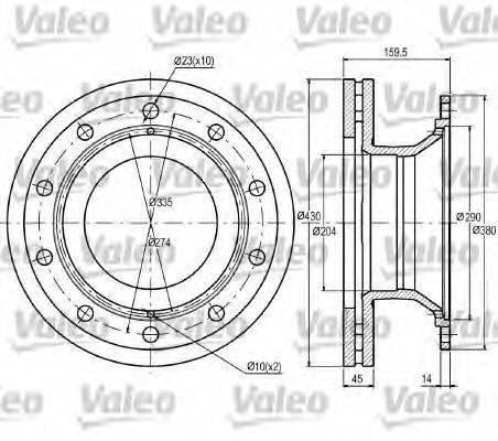 VALEO 187071 гальмівний диск