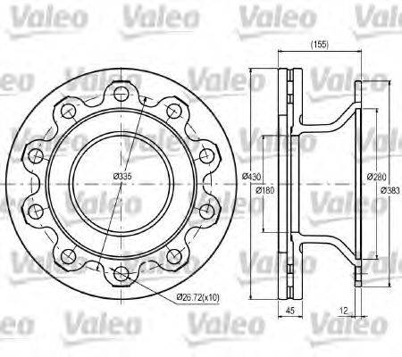 VALEO 187074 гальмівний диск